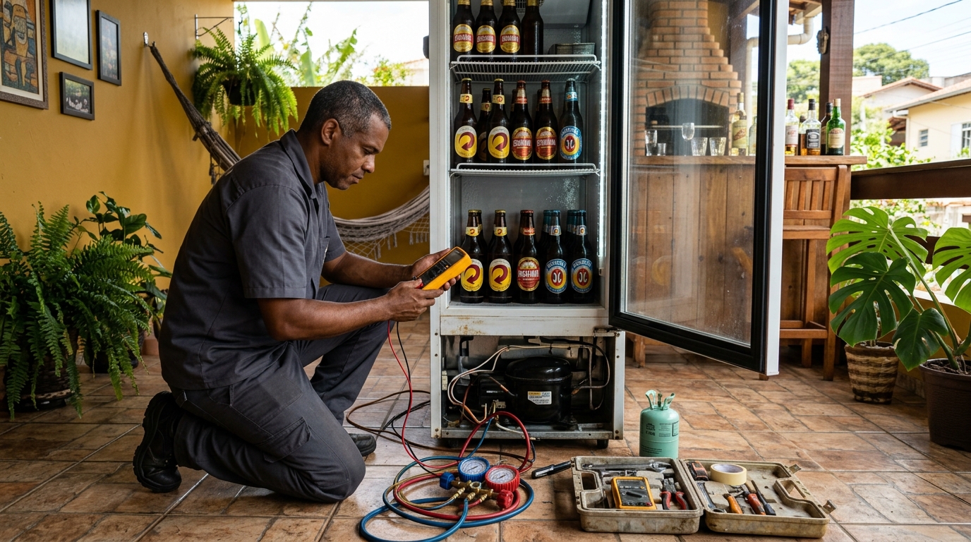 Manutenção da placa eletrônica de cervejeira em Santos‑SP